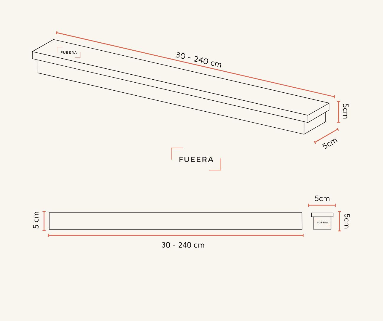 Modern Outdoor Long Wall Light