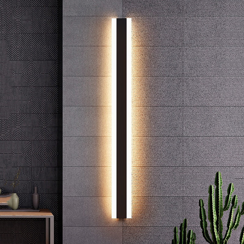 Modern Outdoor Long Strip LED Wall Lamp