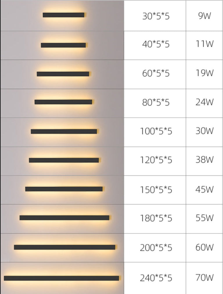 Modern Outdoor Long Wall Light