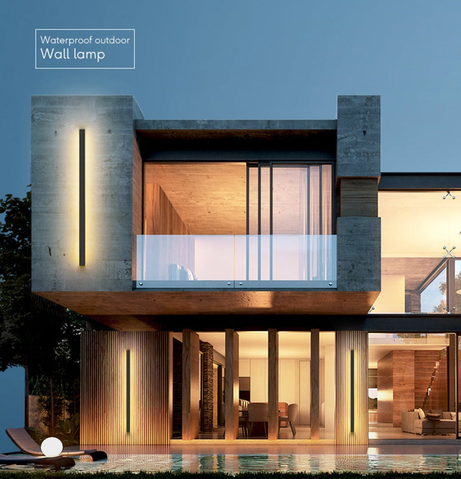 Modern Outdoor Long Wall Light