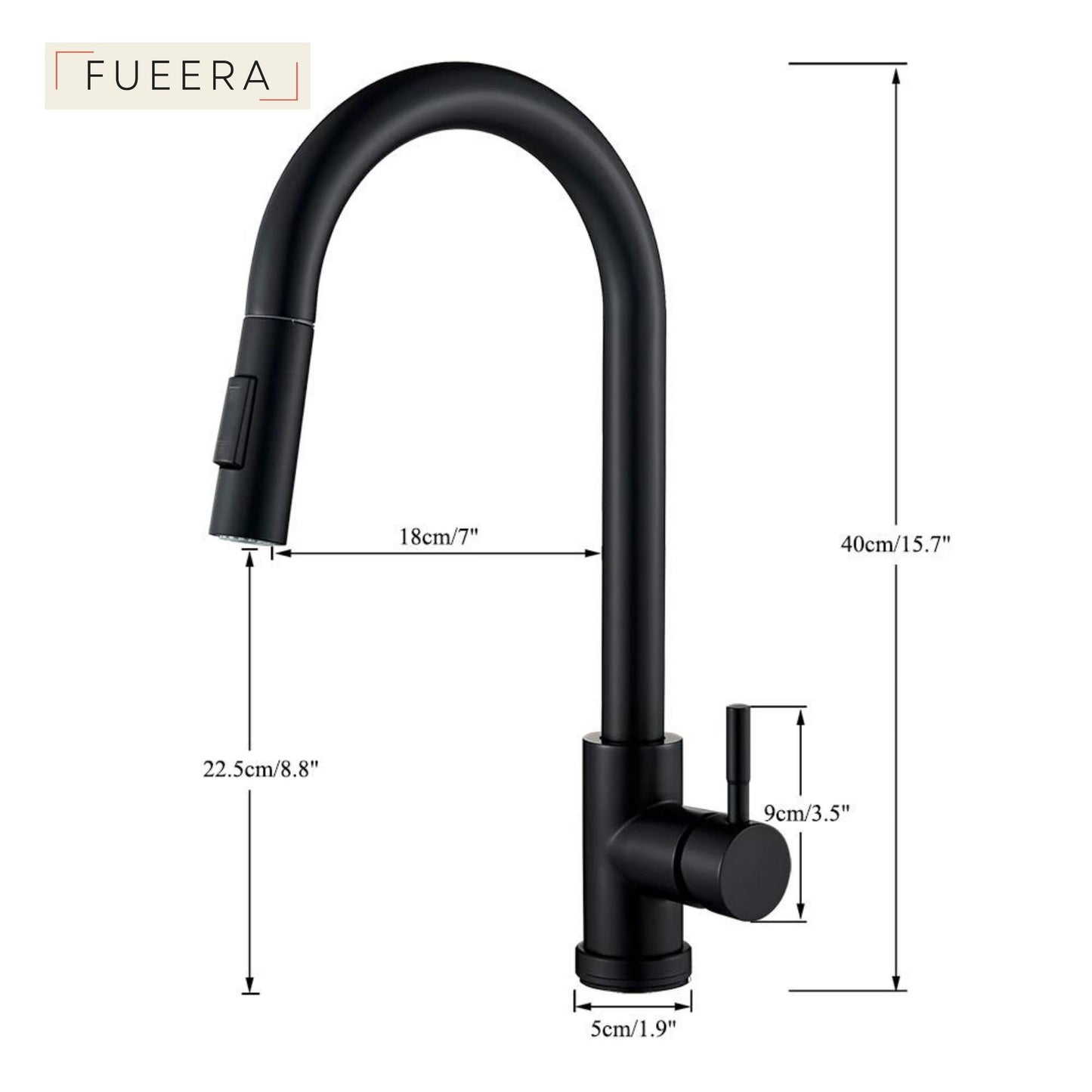 Modern Minimalist Kitchen Faucet Two Function Single Handle