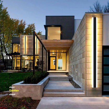 Modern Outdoor Long Strip LED Wall Lamp