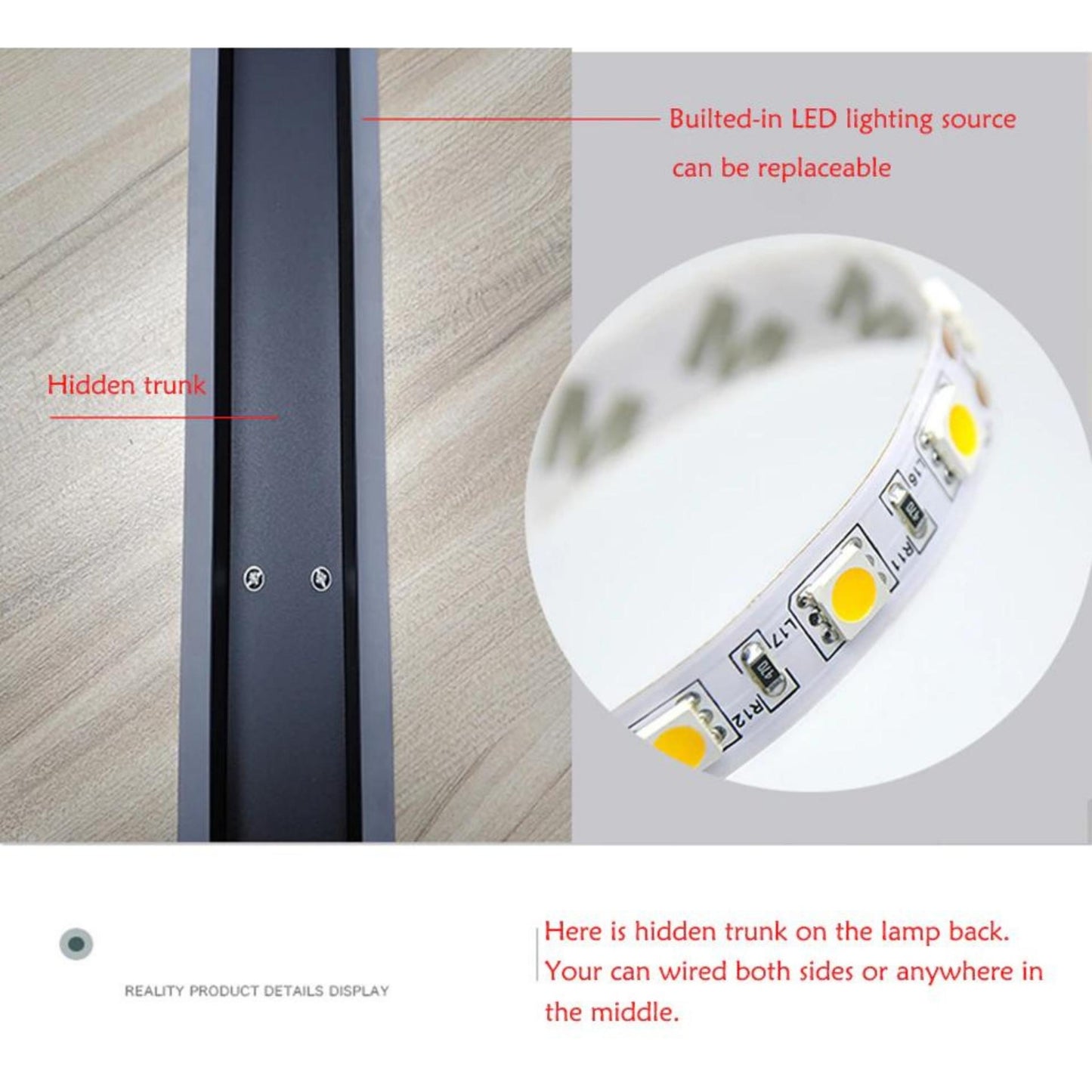 Modern Outdoor Long Strip LED Wall Lamp