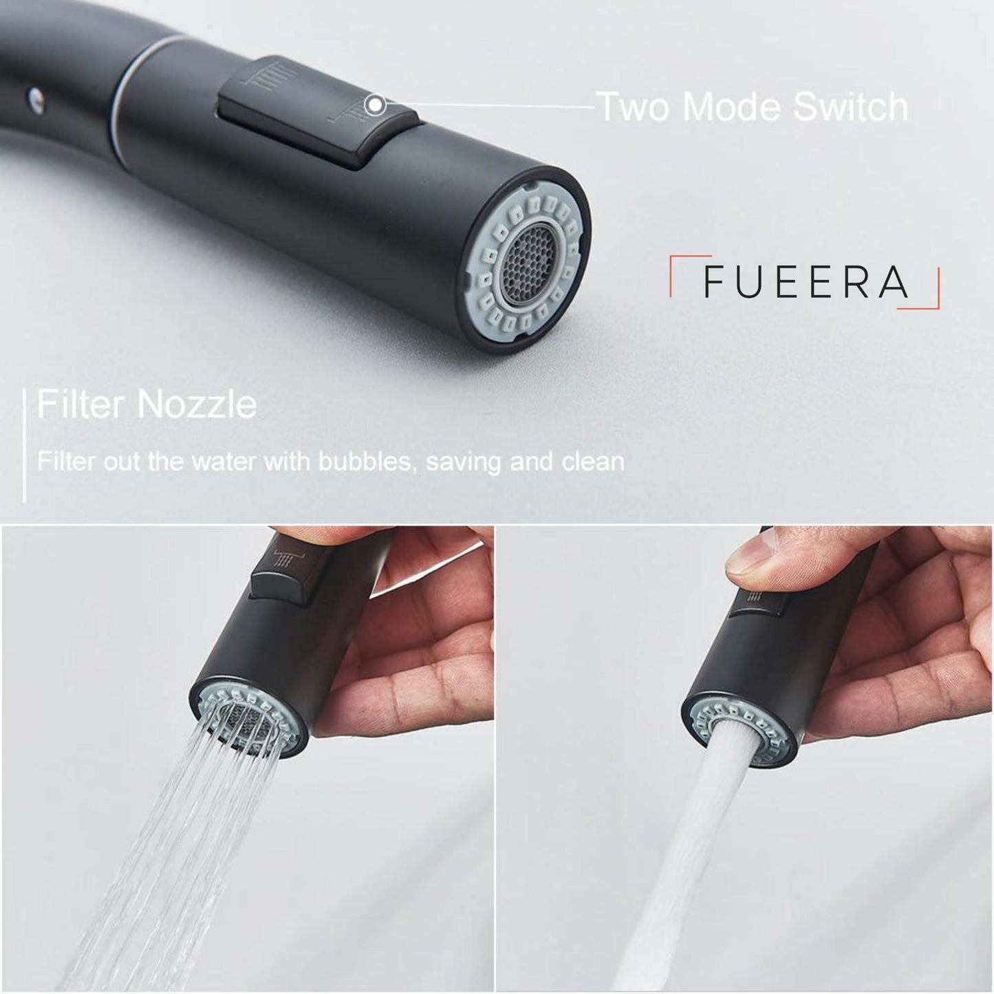 Modern Minimalist Kitchen Faucet Two Function Single Handle