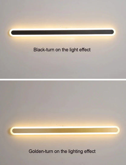 Round edge modern lonng outdoor wall lamp